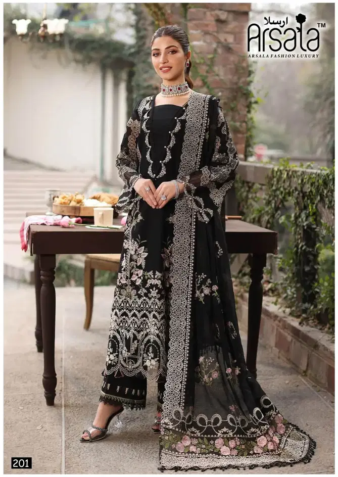 Amira Vol 2 By Arsala Pakistani Karachi Lawn Cotton Dress Material Exporters In India